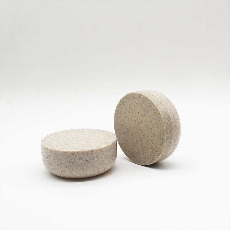 Eco Friendly Biodegradable Wheat Straw Cream Round Jars