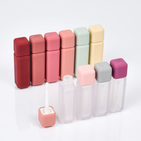 Square Frosted & Rubber Paint Lip Gloss Tube